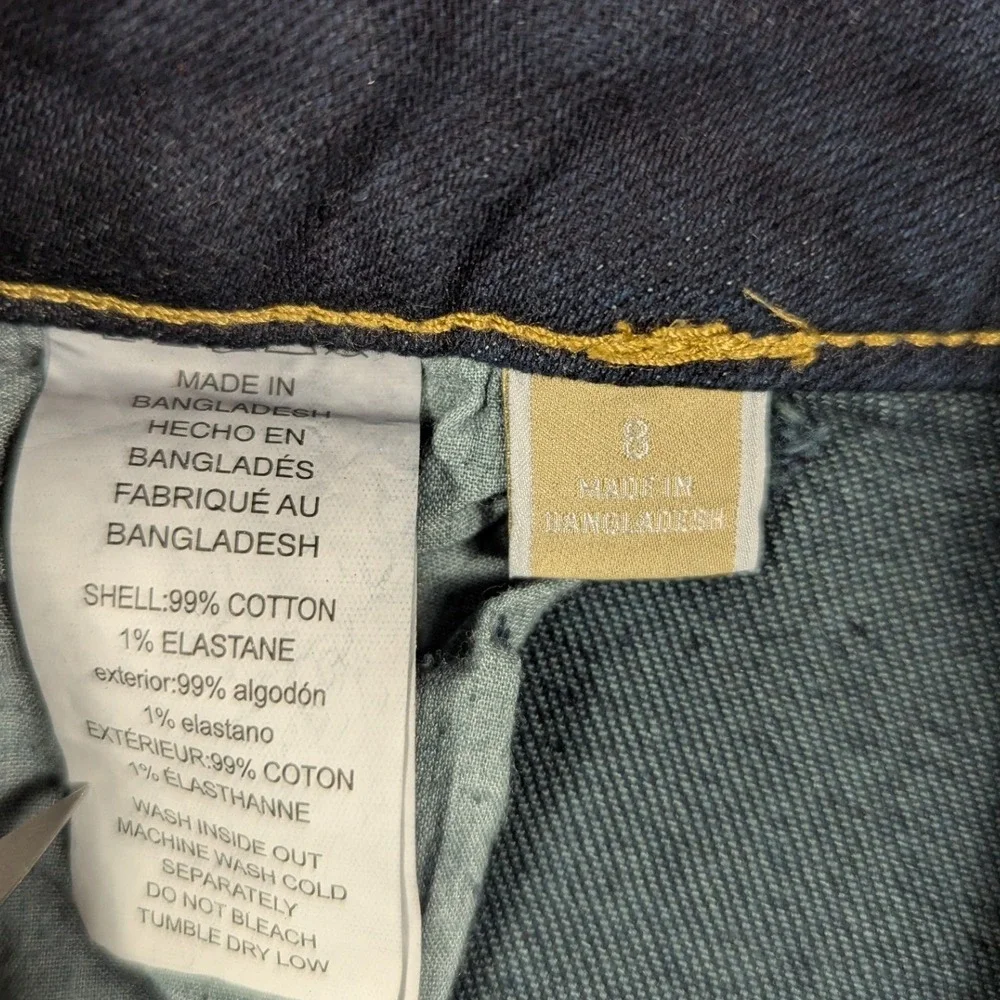 Michael‎ Kors Womens Dark Wash Flare Leg Stretch Denim Jeans Blue Size 8